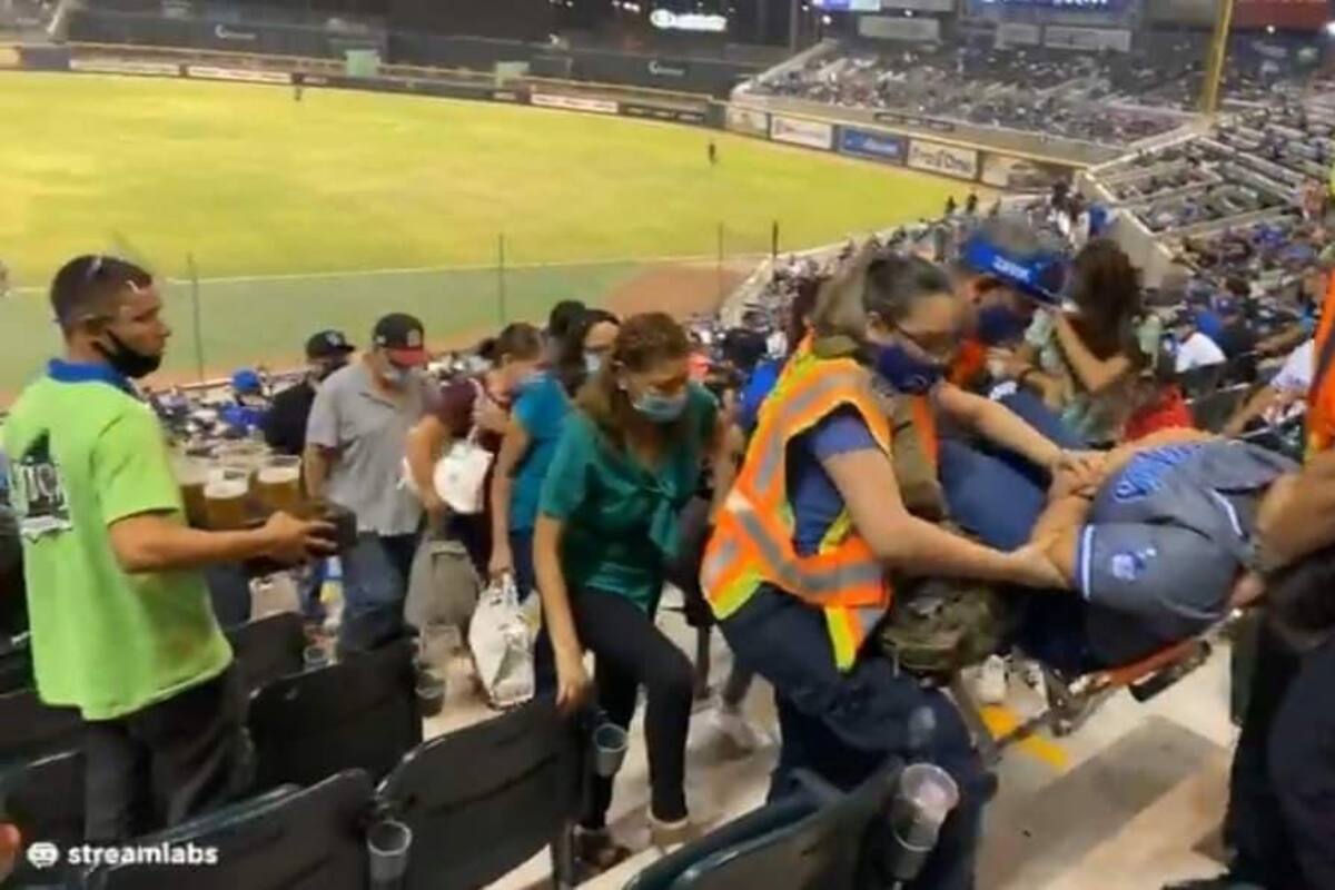 Recibe pelotazo en la cabeza aficionada de los Yaquis