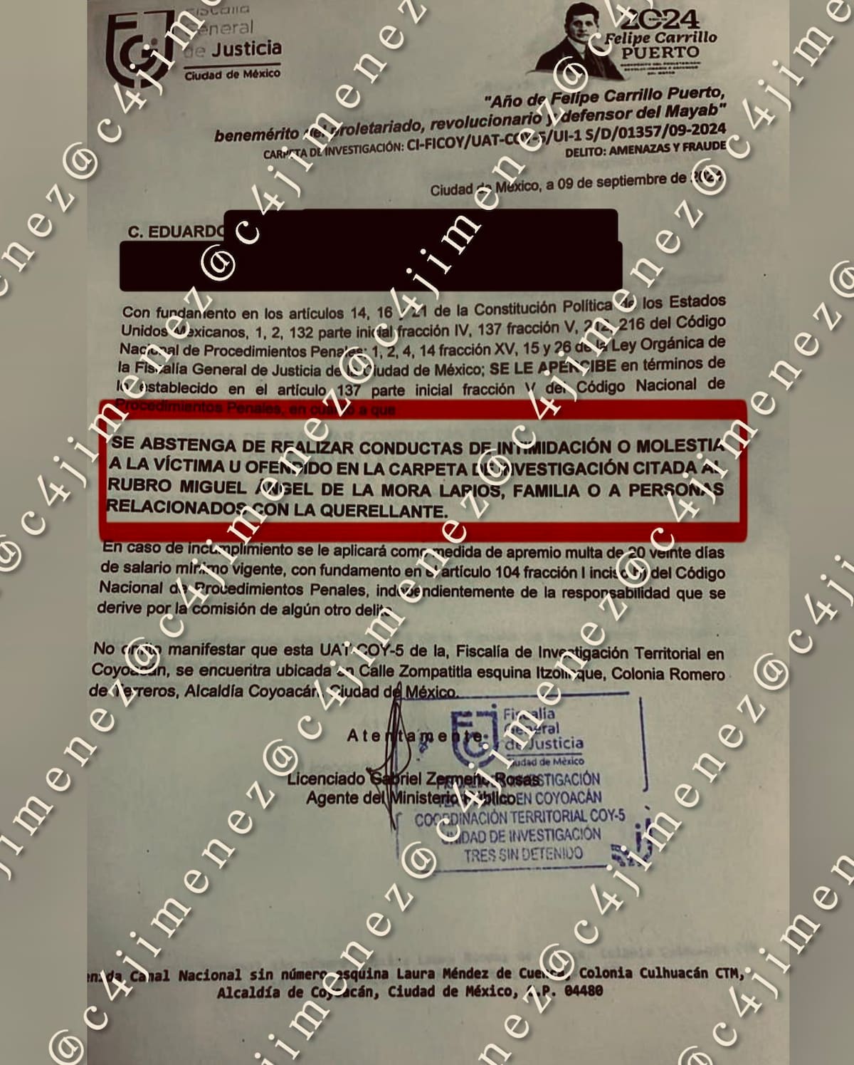 El joven estilista ya habría puesto una denuncia contra sujeto que lo intimidaba.