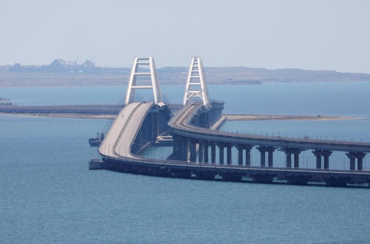 Puente de Crimea que conecta con Rusia: así lucía previo al ataque ucraniano. | Crédito: REUTERS