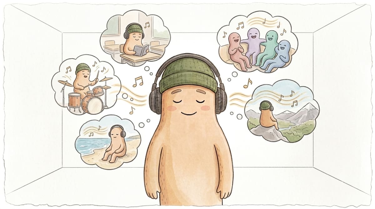 Escuchar la misma canción durante días puede estar relacionado con emociones y recuerdos, no solo con el gusto musical. Foto: Generada con IA