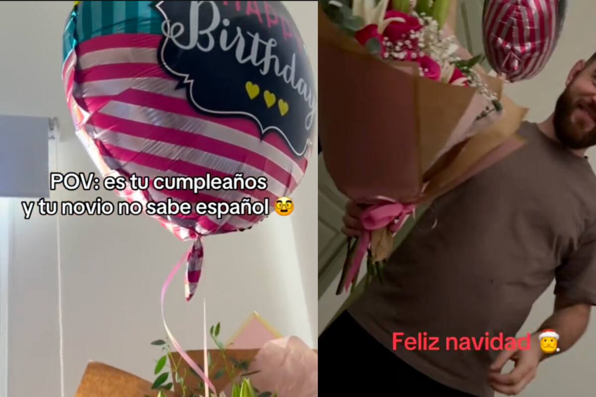 Hombre extranjero se equivoca de canción: le pone a su novia “Feliz Navidad” en lugar de “Feliz cumpleaños”