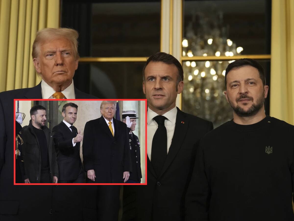 Trump y Zelenski son recibidos por Macron en Francia. | Crédito: AP