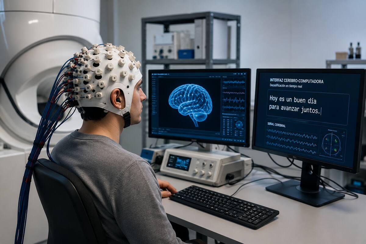 Un sistema no invasivo logra convertir señales cerebrales en texto escrito y acerca una nueva forma de comunicación para personas con parálisis