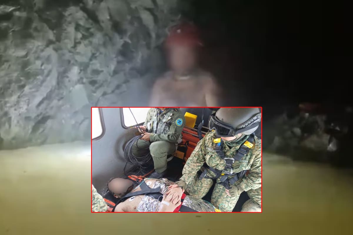Minero pasó 13 días bajo tierra y difunden video de su rescate por parte de buzos del Ejército