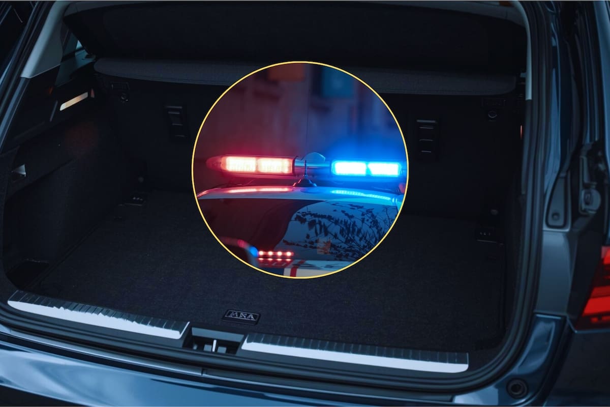 Lo detuvieron por conducir ebrio y descubrieron que llevaba a 3 niños pequeños en la cajuela del auto