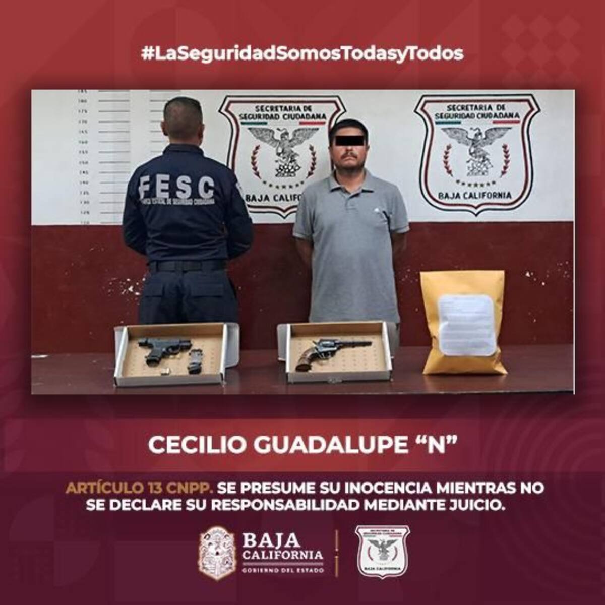 La autoridad estatal detuvo a Cecilio Guadalupe “N”, de 33 años, quien trasladaba en el interior de un vehículo Jeep Cherokee, modelo 2011 y con placas fronterizas