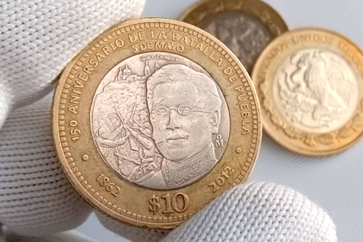 ¿La guardaste? Hasta en 50 mil pesos se vende la moneda de 10 pesos de la Batalla de Puebla en internet