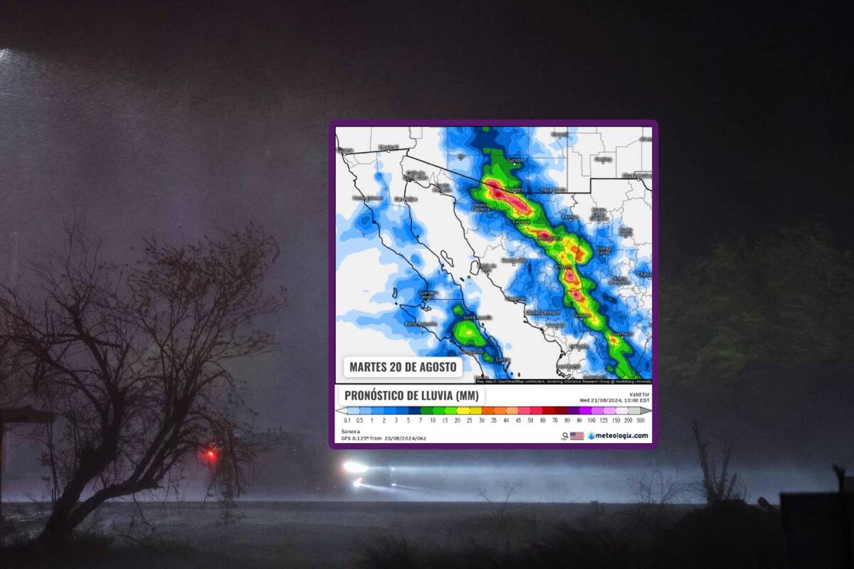Lluvias en Sonora: Municipios donde podría llover este martes 20 de agosto
