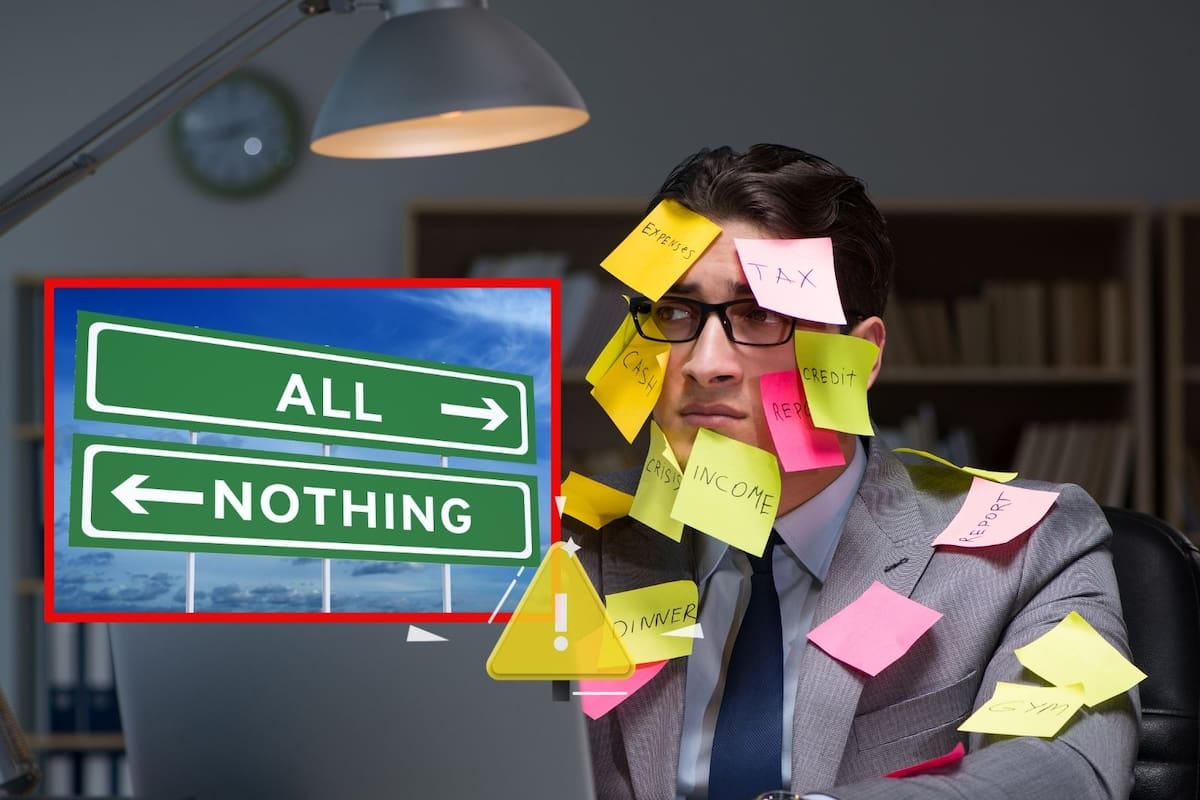 Por qué el pensamiento del “todo o nada” te puede llevar al fracaso, según la psicología