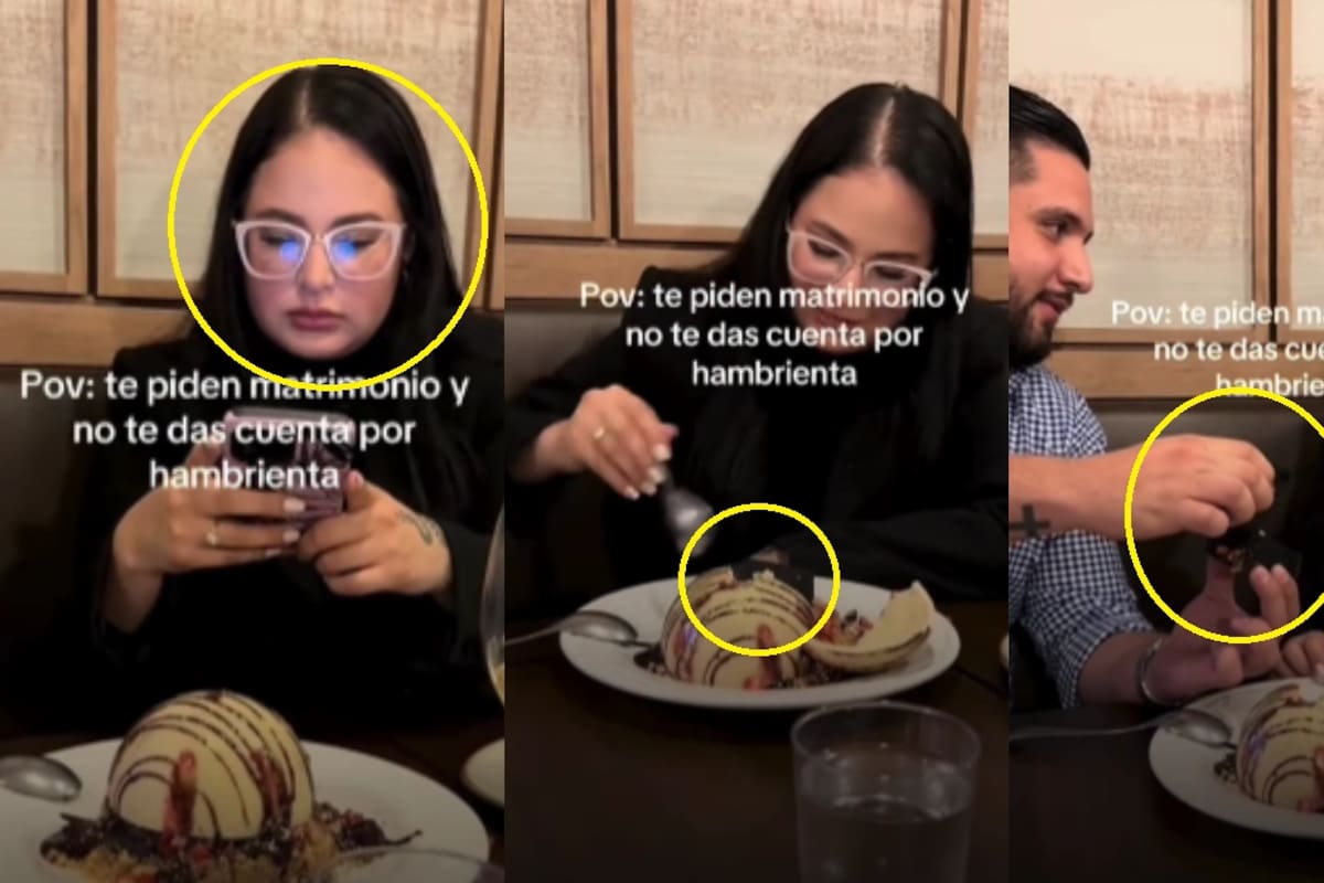 Le piden matrimonio mientras come… y no se da cuenta: “Se decepcionó cuando vio que no era un brownie”