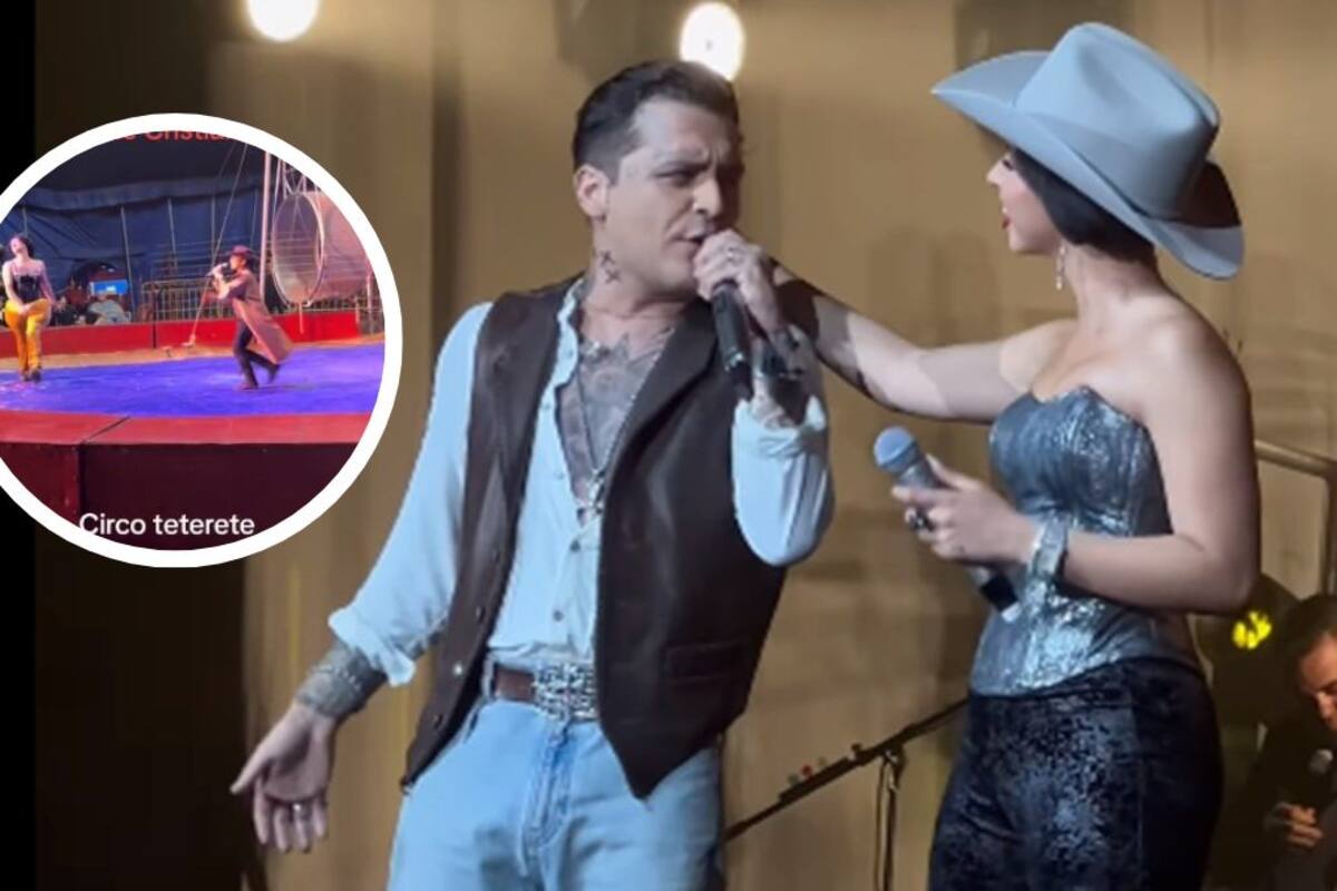 Circo se burla de Christian Nodal y Ángela Aguilar durante su acto