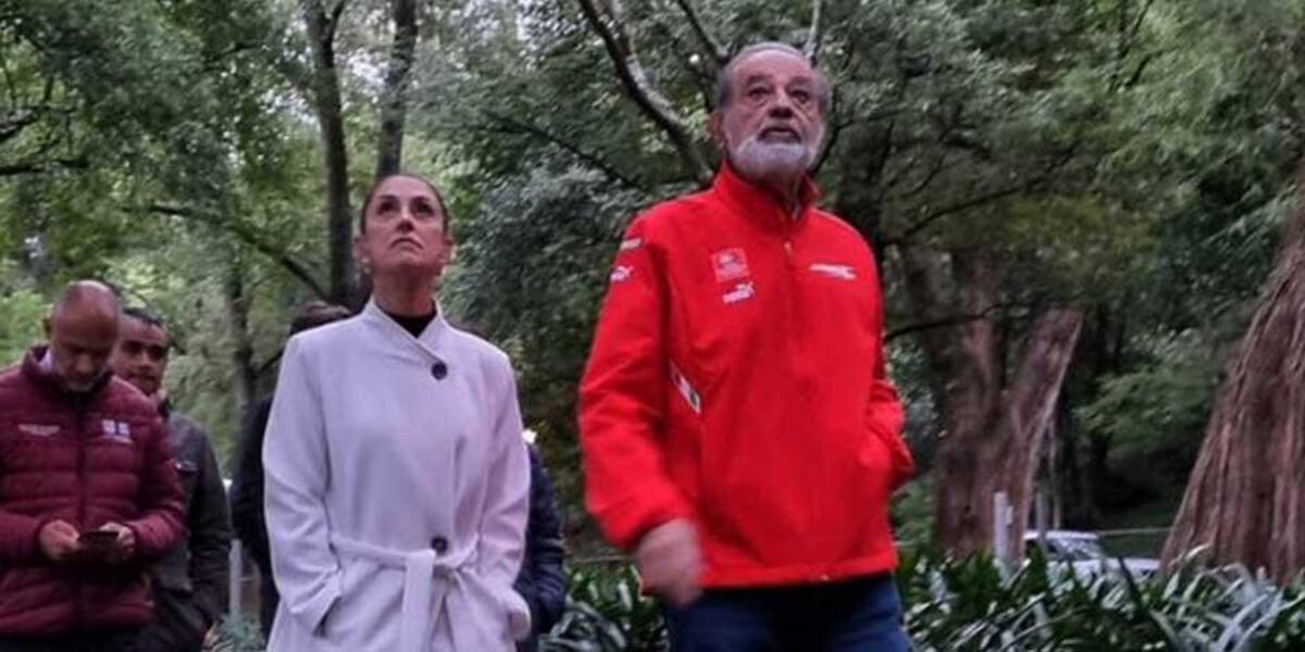 Sheinbaum y Slim se reúnen para abordar avances de L12 del Metro. / Claudia Sheinbaum vía X.