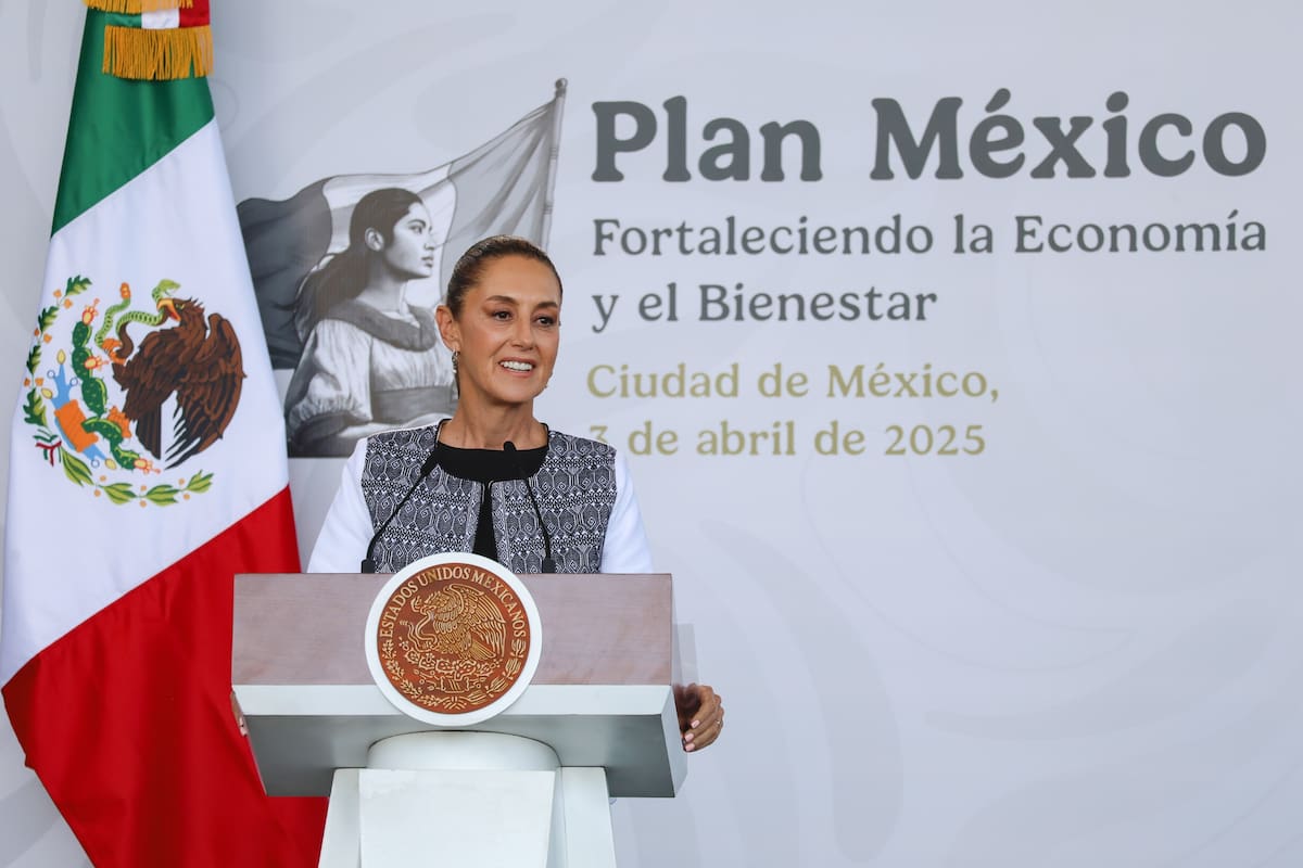 La presidenta Claudia Sheinbaum presenta 18 acciones para acelerar el Plan México. | Crédito: Presidencia