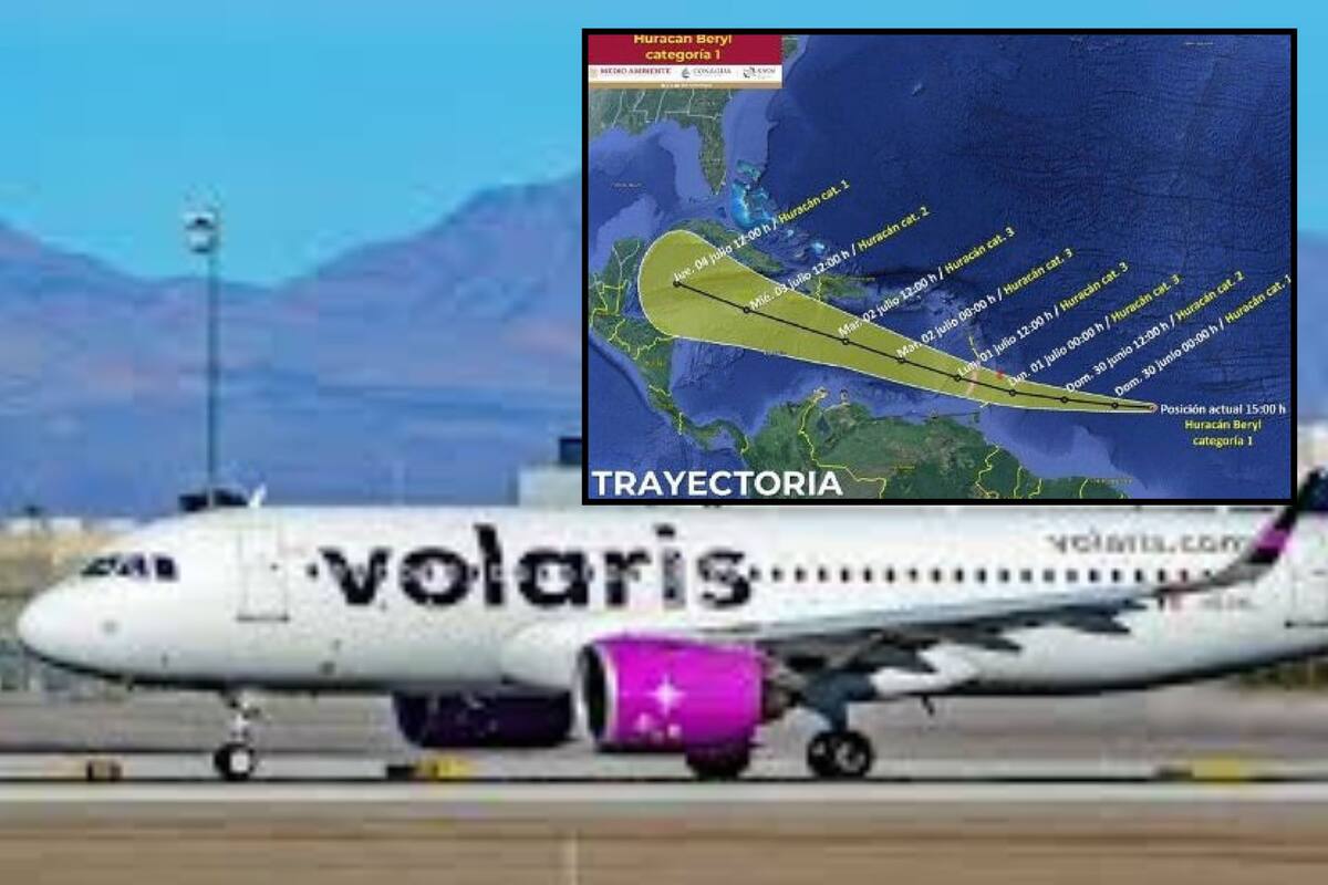 Volaris anuncia apoyos a sus clientes por el Huracán Beryl