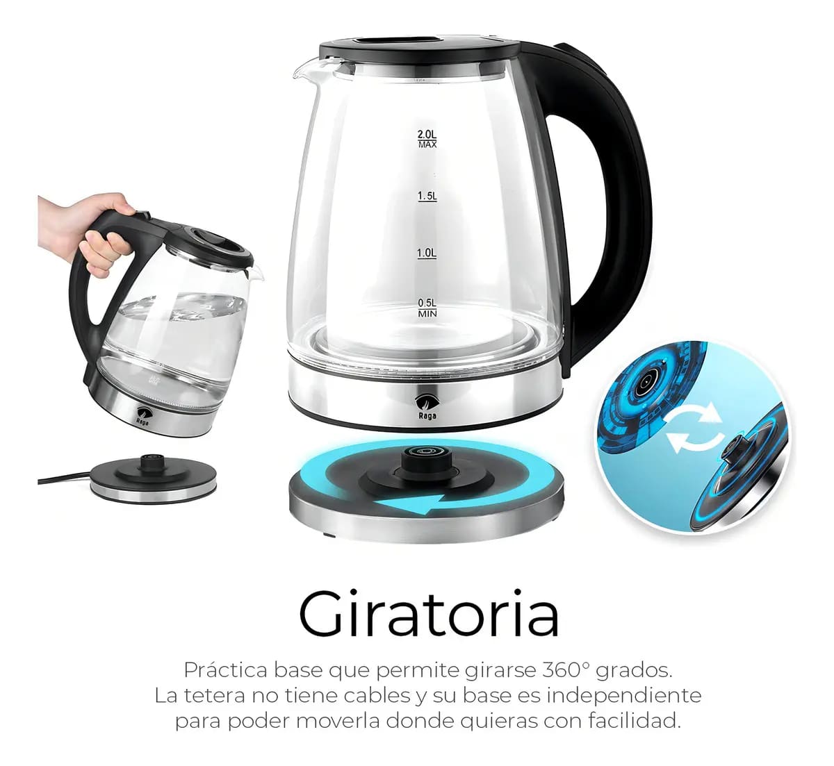 Tetera Eléctrica Con Jarra De Vidrio | Mercado Libre