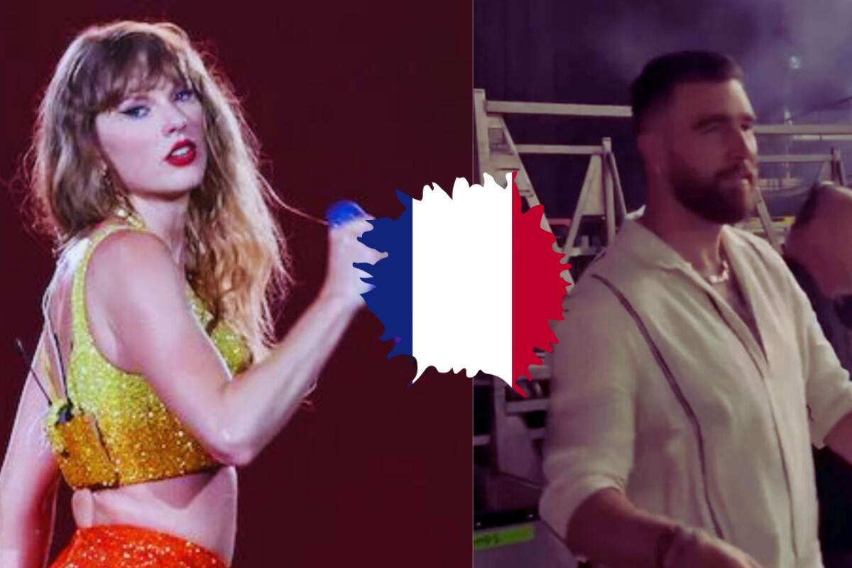 VIDEO: Travis Kelce apoya a Taylor Swift en su gira en París junto con Bradley Cooper y Gigi Hadid