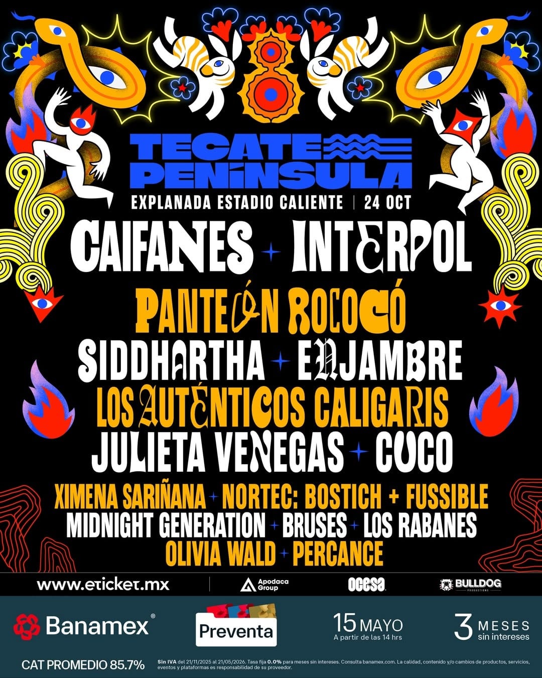 El trío neyorkino se anima a cruzar la frontera para dar un show en el festival Tecate Península 2026 en la esplanada del Estadio Caliente. Foto: Archivo