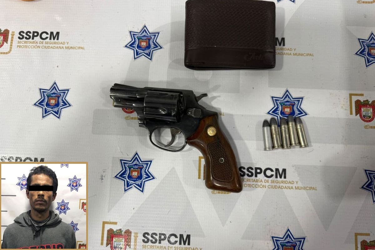 Arrestan a sujeto por robo con violencia y portación de arma