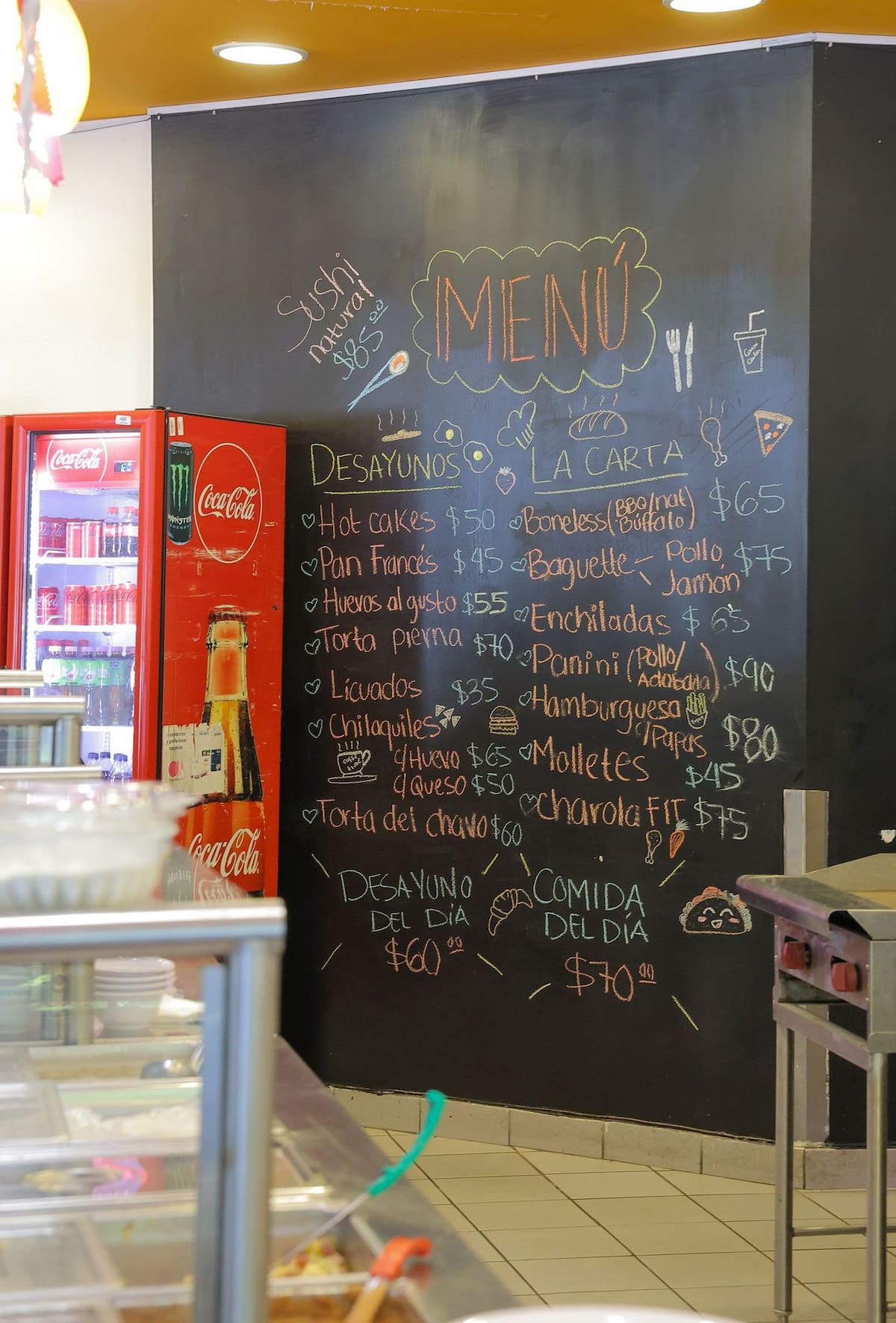 Imagen del menú que ofrece el comedor Universitario de la Unison. | Gerardo D. Gonsález