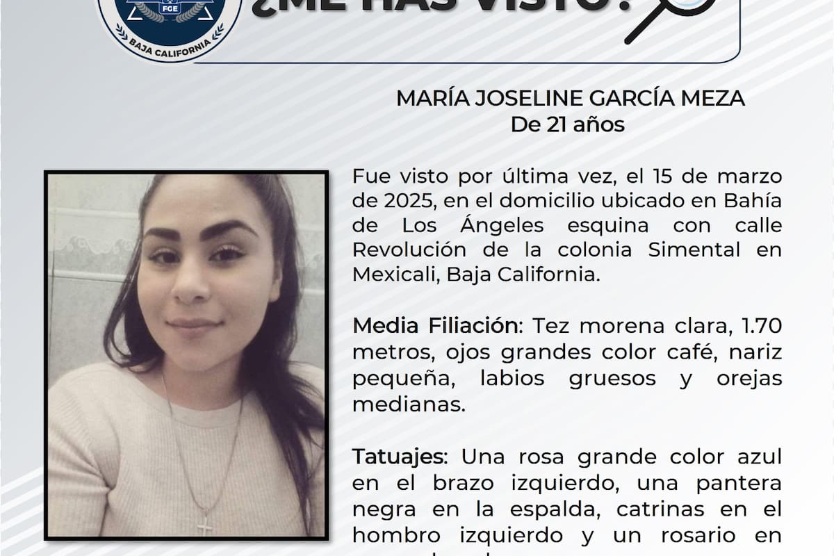 Solicitan ayuda para localizar a María Joseline García Meza