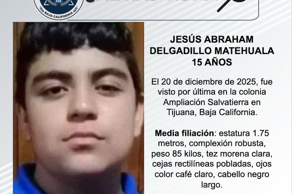 Se busca a Jesús Abraham Delgadillo Matehuala de 15 años
