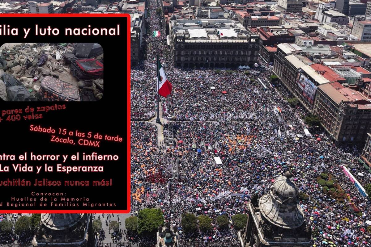 ¡En el Zócalo y todas las plazas públicas del País! Colectivos de buscadores convocan este sábado a vigilia y luto nacional tras hallazgo de campos de exterminio