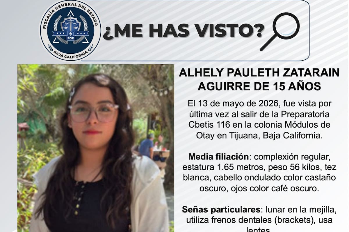 Se busca a Alhely Pauleth Zatarain Aguirre de 15 años