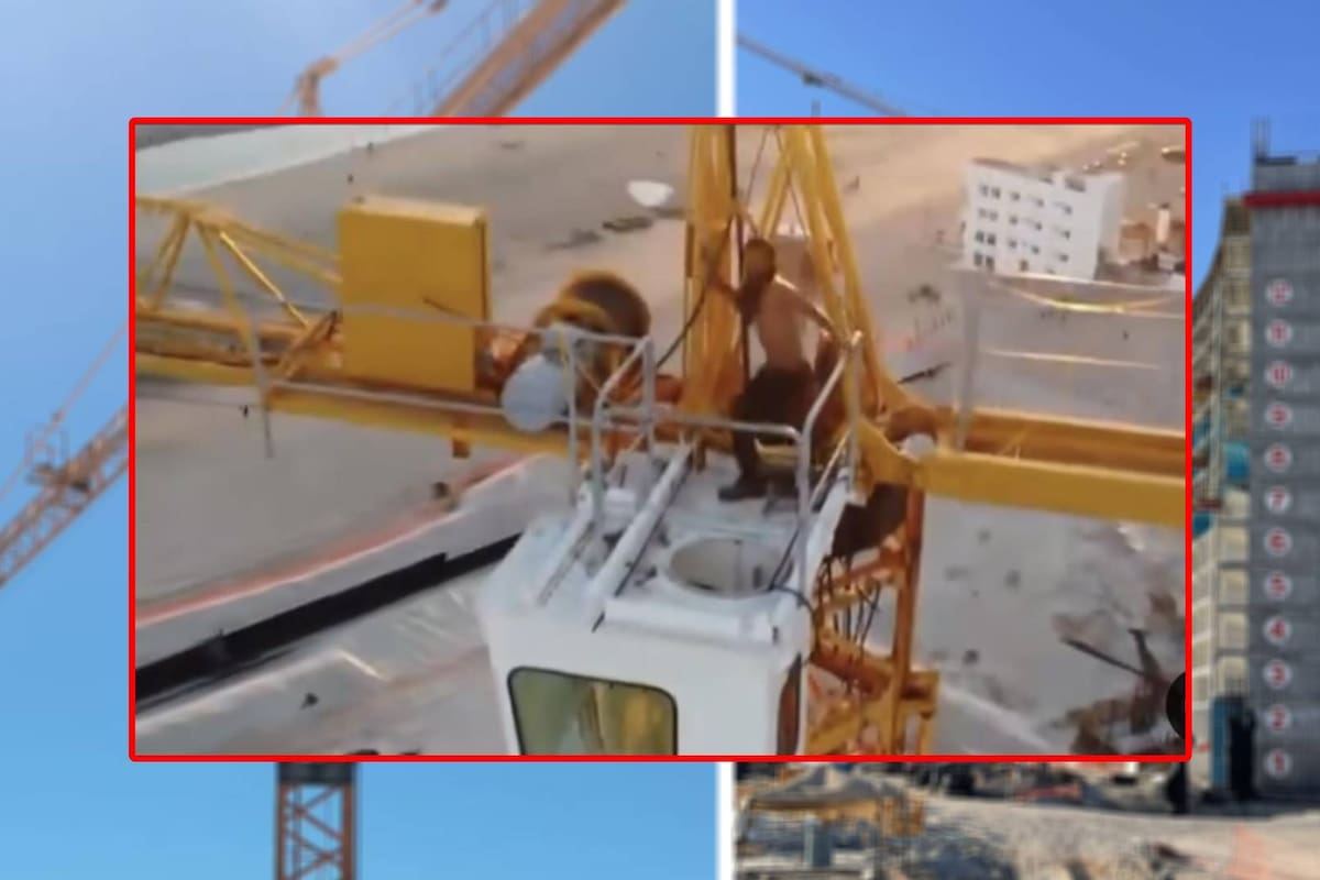 Tras 52 horas siguen negociando con hombre que amaga con lanzarse en Puerto Peñasco