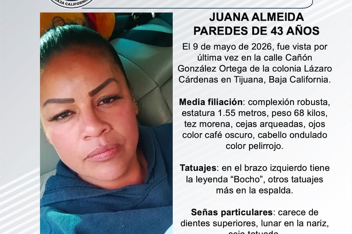 Se busca Juana Almeida Paredes de 43 años de edad