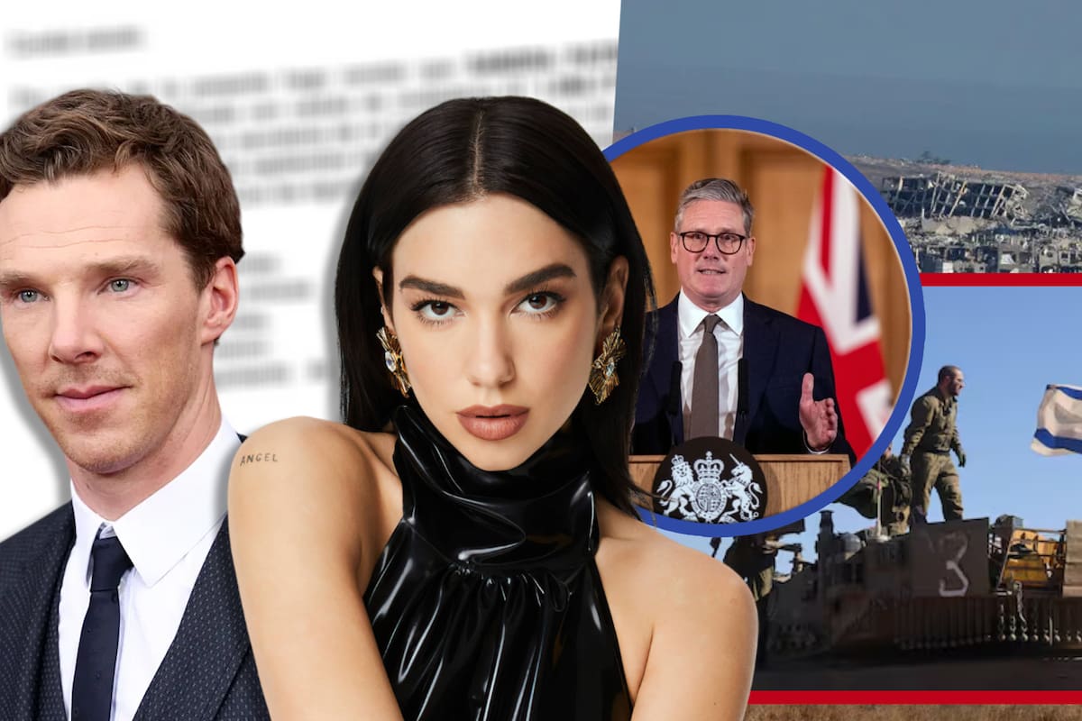 Dua Lipa y Benedict Cumberbatch se unen a 300 figuras británicas que piden a su gobierno dejar de vender armas a Israel