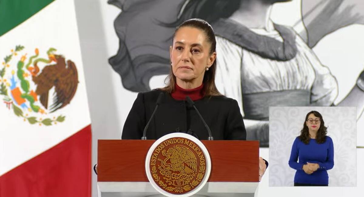 Claudia Sheinbaum en su "Mañanera del Pueblo". | Captura de pantalla