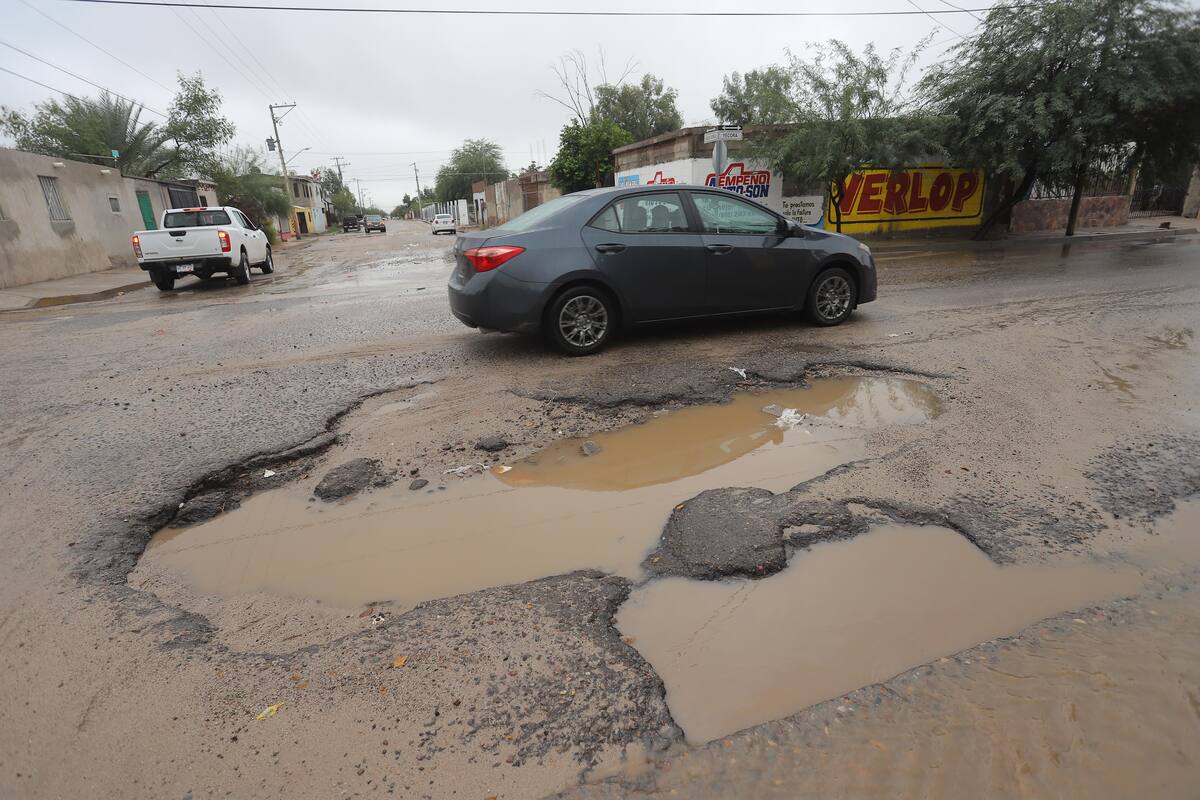 Lluvias dañan 30% de las vialidades de Hermosillo