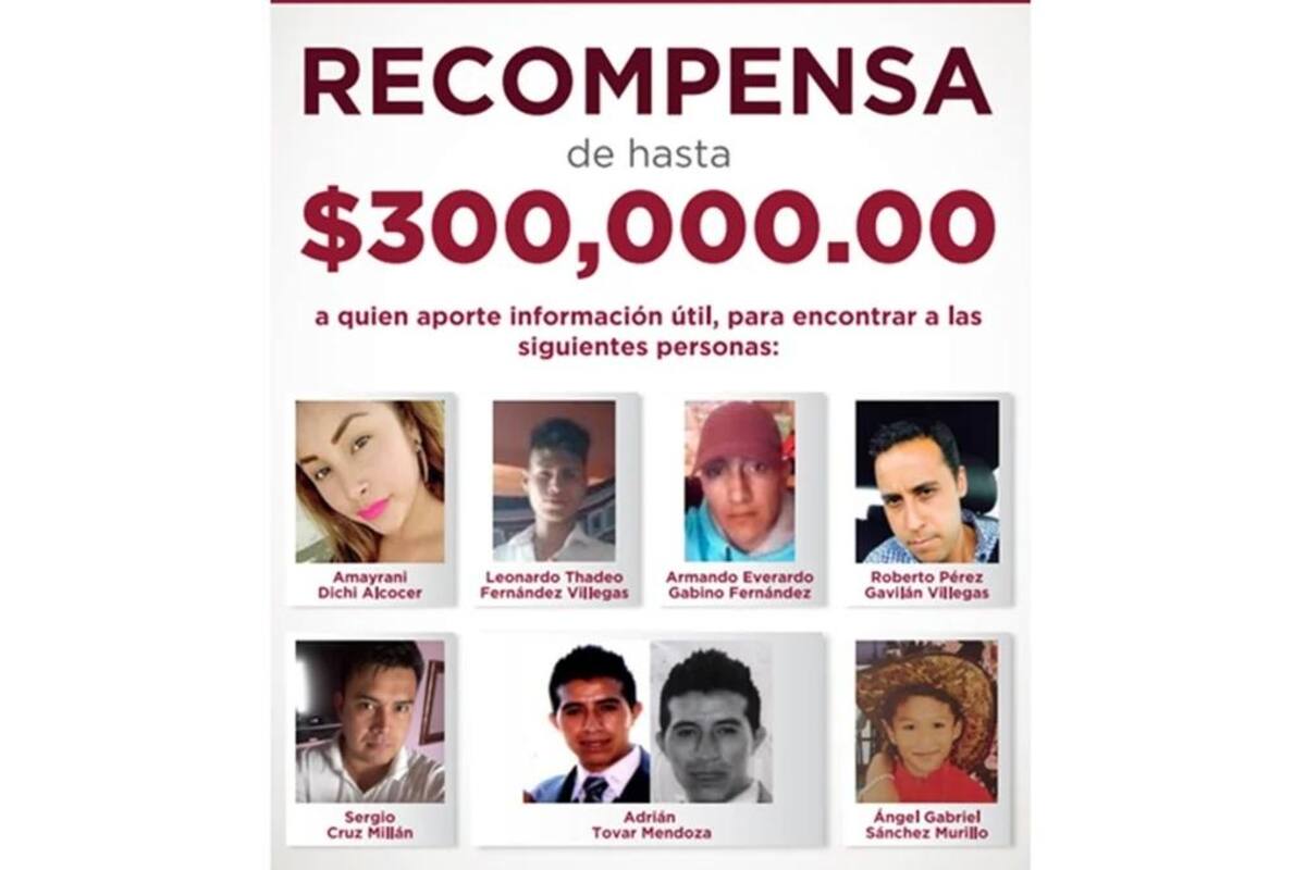 Familias del Estado de México ofrecen recompensa de 300 mil pesos para encontrar a 7 desaparecidos