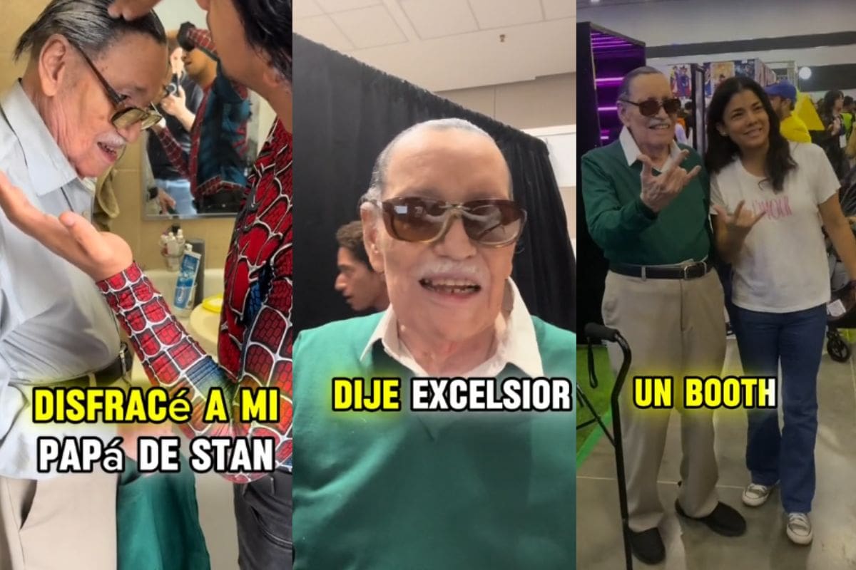 Tiktoker disfraza a su papá de Stan Lee para asistir a una convención