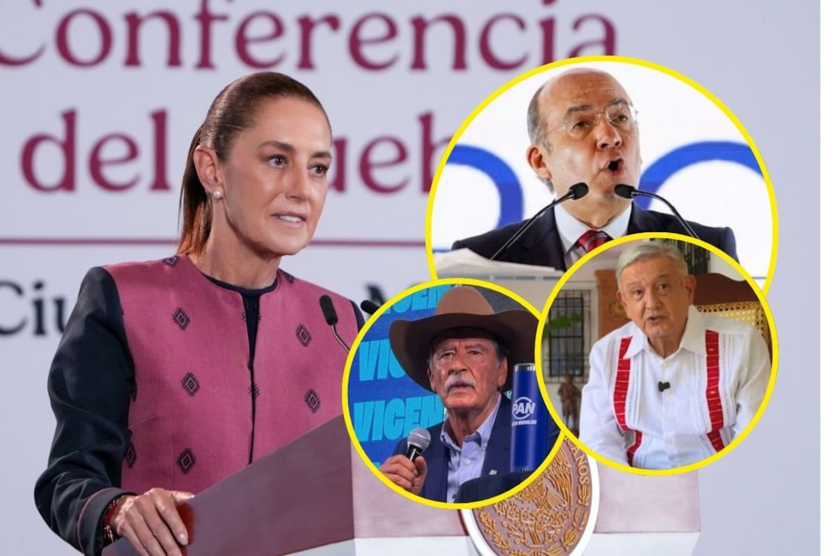 Sheinbaum afirma que a Calderón y a Fox “les sale odio del páncreas” por reaparición de AMLO