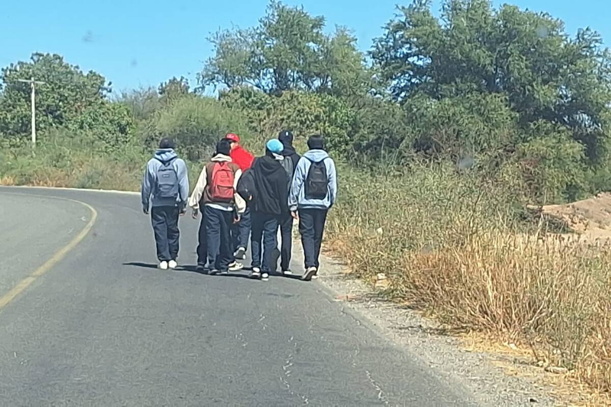 En riesgo estudiantes de comunidades rurales por falta de acotamiento en carretera a Navojoa
