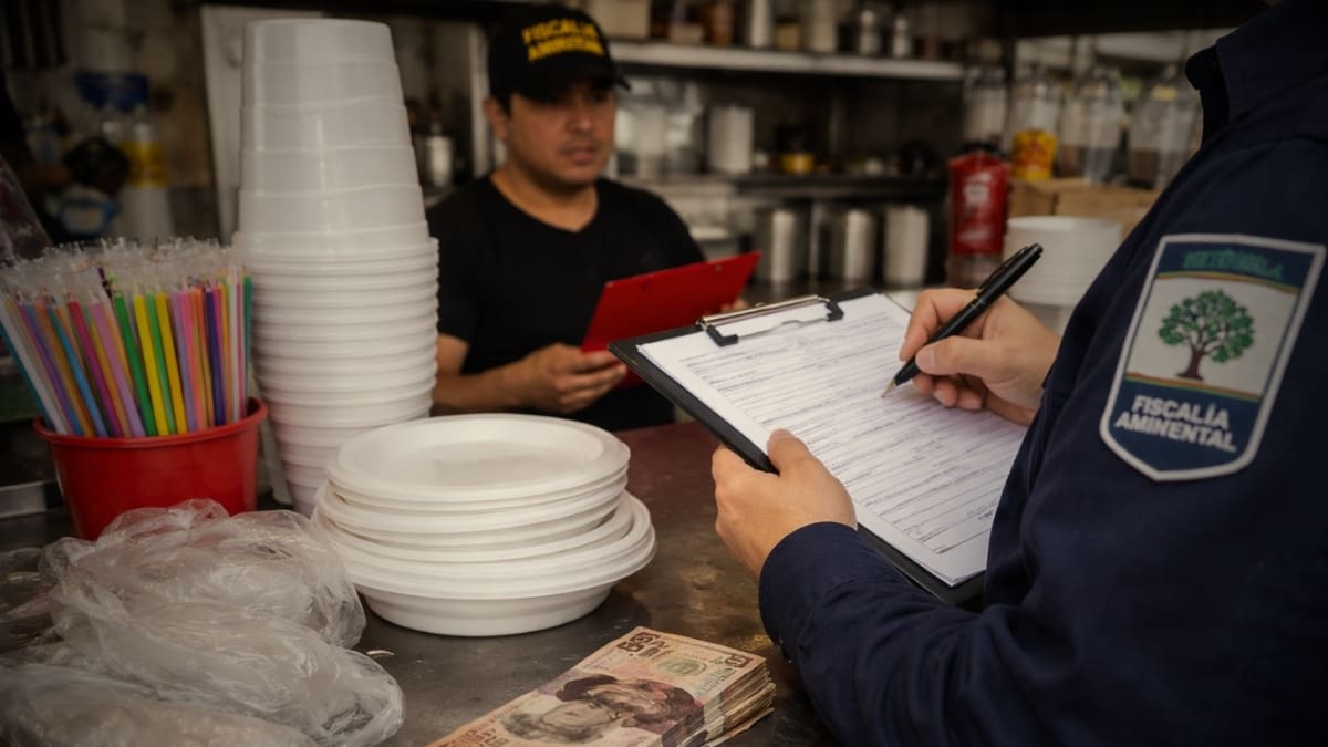 Darán multas de hasta 9 mil pesos a comerciantes que den popotes, bolsas de plástico o platos, vasos y cubiertos desechables en sus puestos, conforme al Reglamento de Ecología y a la prohibición vigente en Morelos