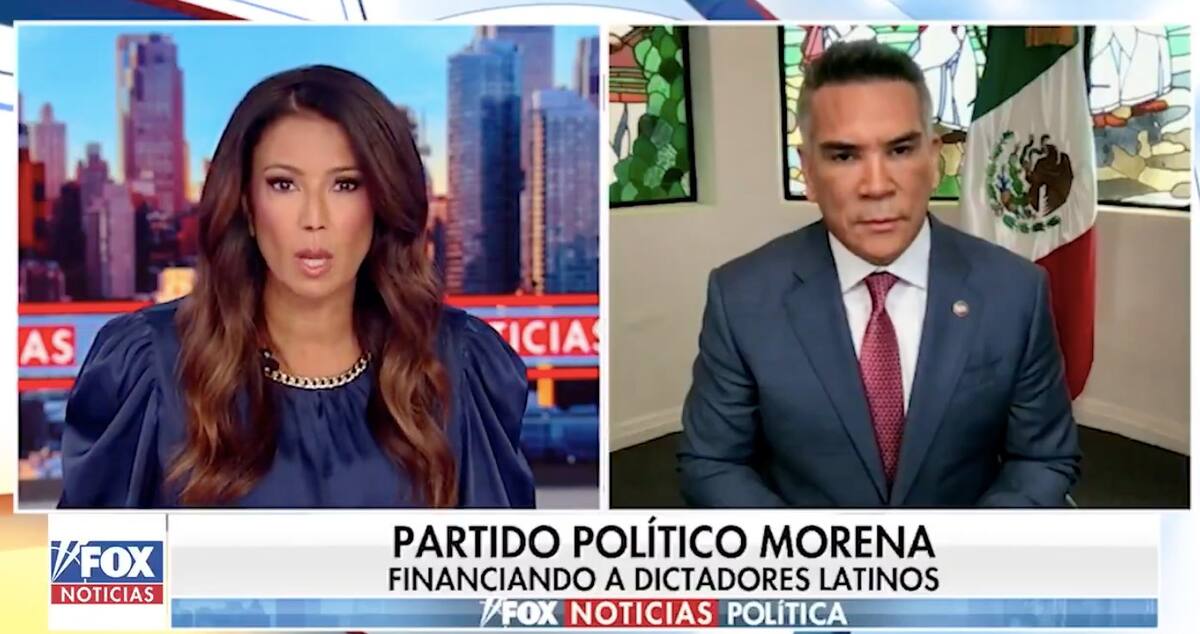 “Alito” Moreno, presidente nacional del PRI y senador, apareció en Fox News en una entrevista con la conductora Julie Balderas. Captura de Pantalla