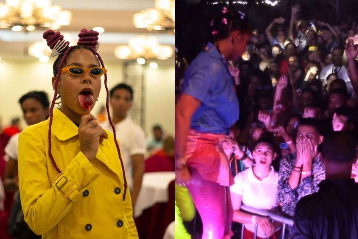 Todo por los fans: Tokischa se quita la ropa interior en pleno concierto