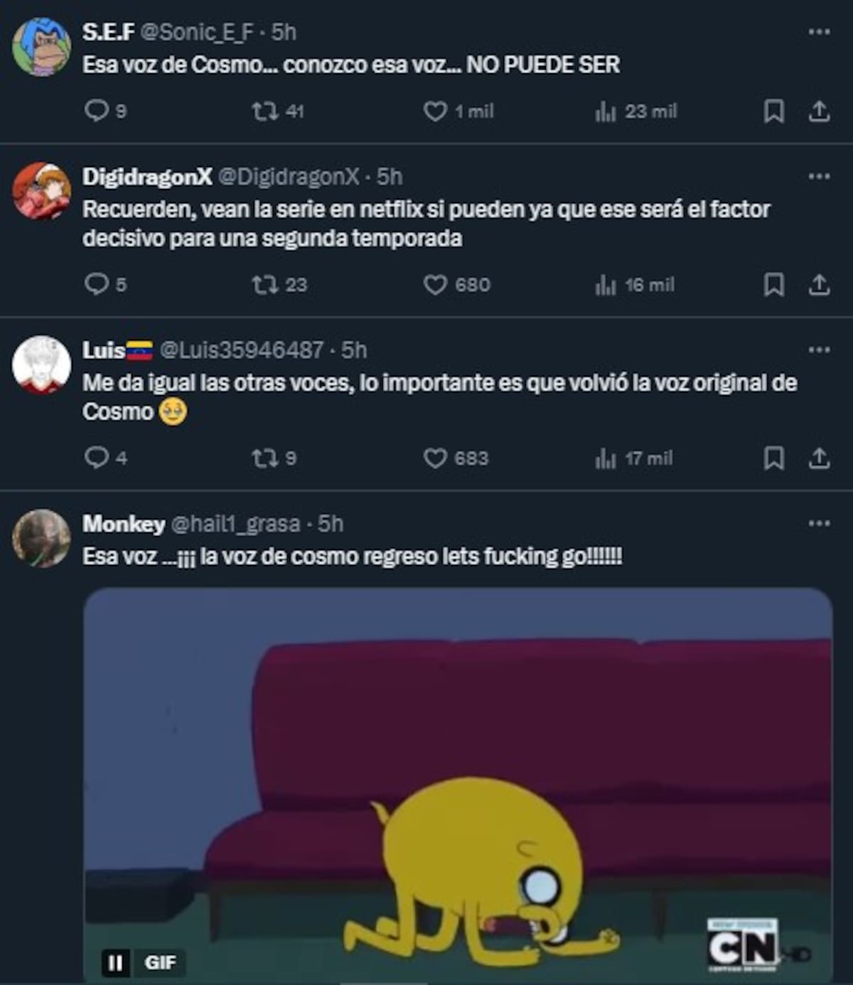 Los fanáticos reconocieron la voz de Sergio Sáez