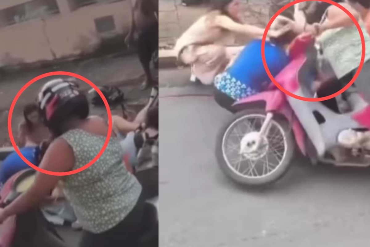 “Se cayó con todo y moto arriba del accidentado.”: mujer que pasaba en motocicleta quiso ver el chisme de cerca, pero terminó siendo parte de él