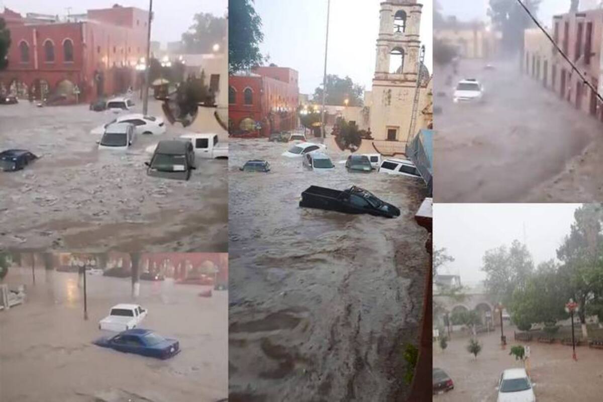 VIDEO: Lluvia hunde y arrastra bienes en Matehuala, SLP
