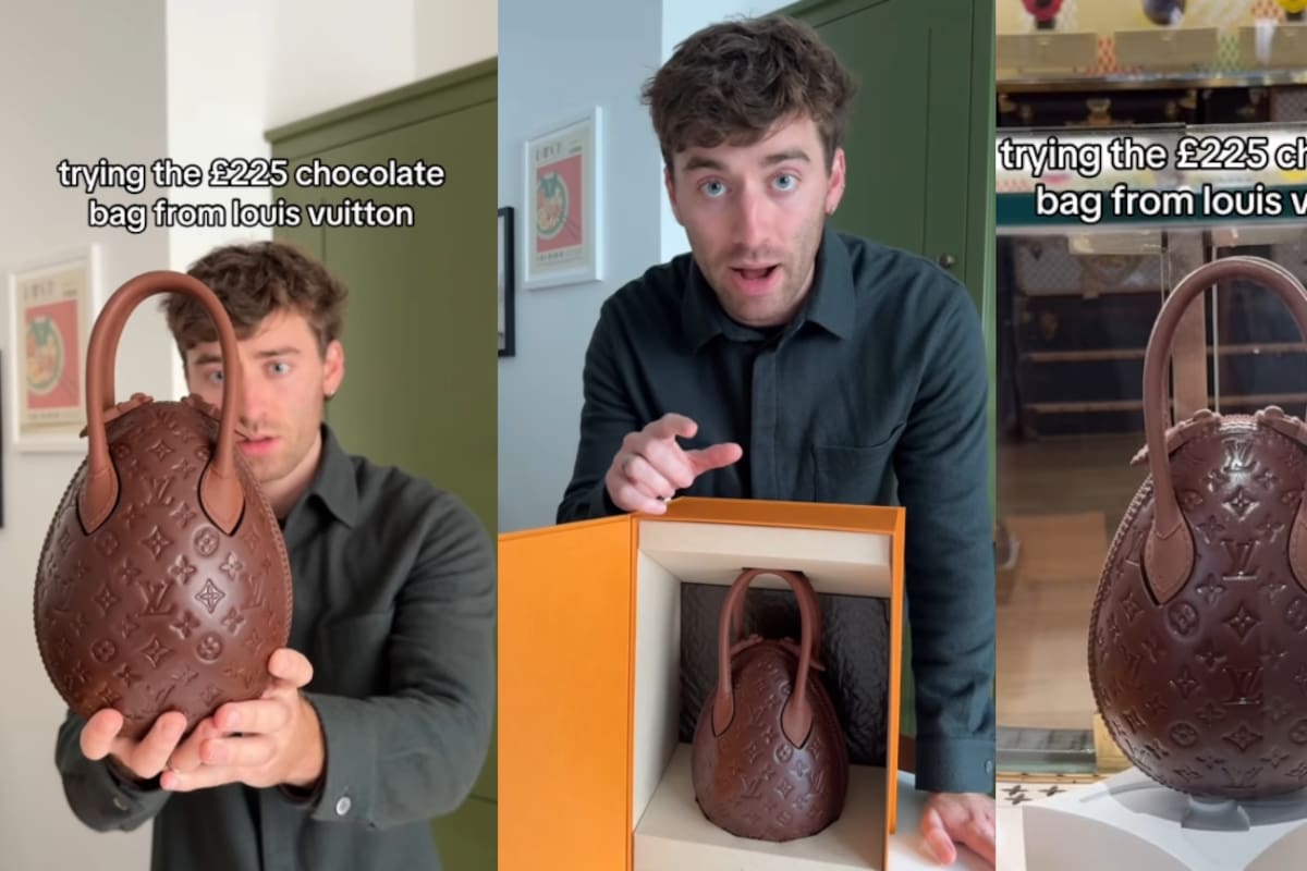 “11 mil pesos en chocolate”: joven compra la famosa bolsa de huevo de Louis Vuitton y se vuelve viral
