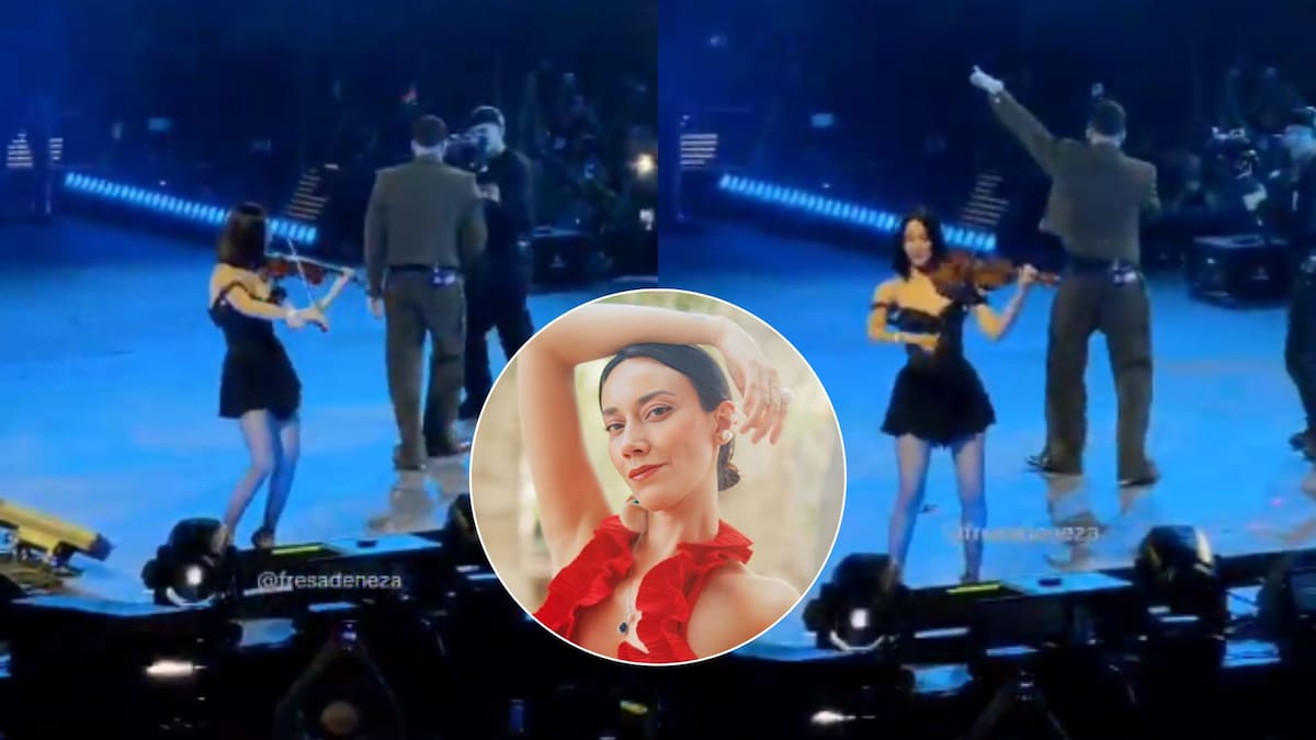Tras polémica con Christian Nodal, violinista reaparece junto a El Malilla en el Palacio de los Deportes