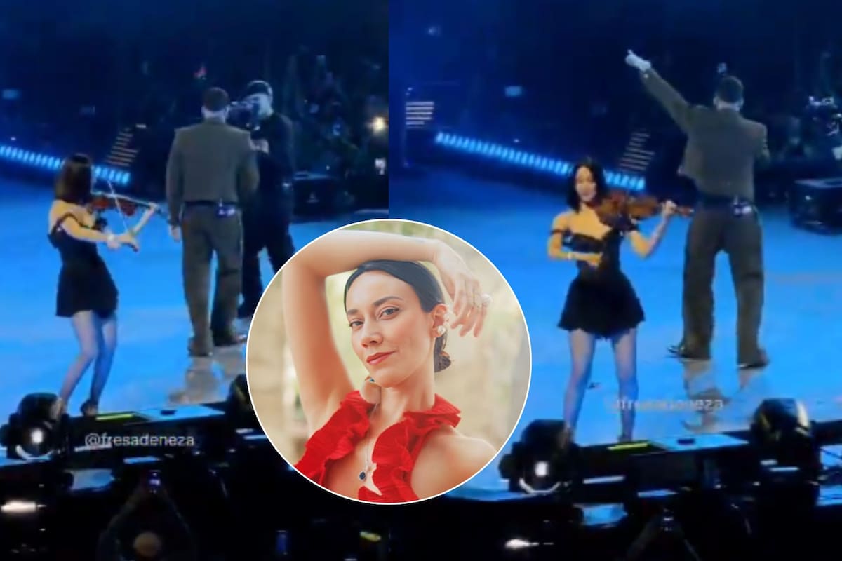 Tras polémica con Christian Nodal, violinista reaparece junto a El Malilla en el Palacio de los Deportes