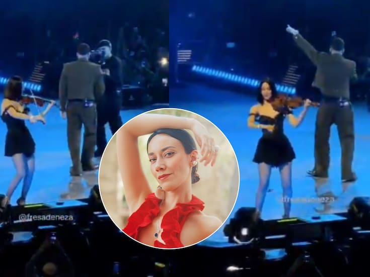 Tras polémica con Christian Nodal, violinista reaparece junto a El Malilla en el Palacio de los Deportes