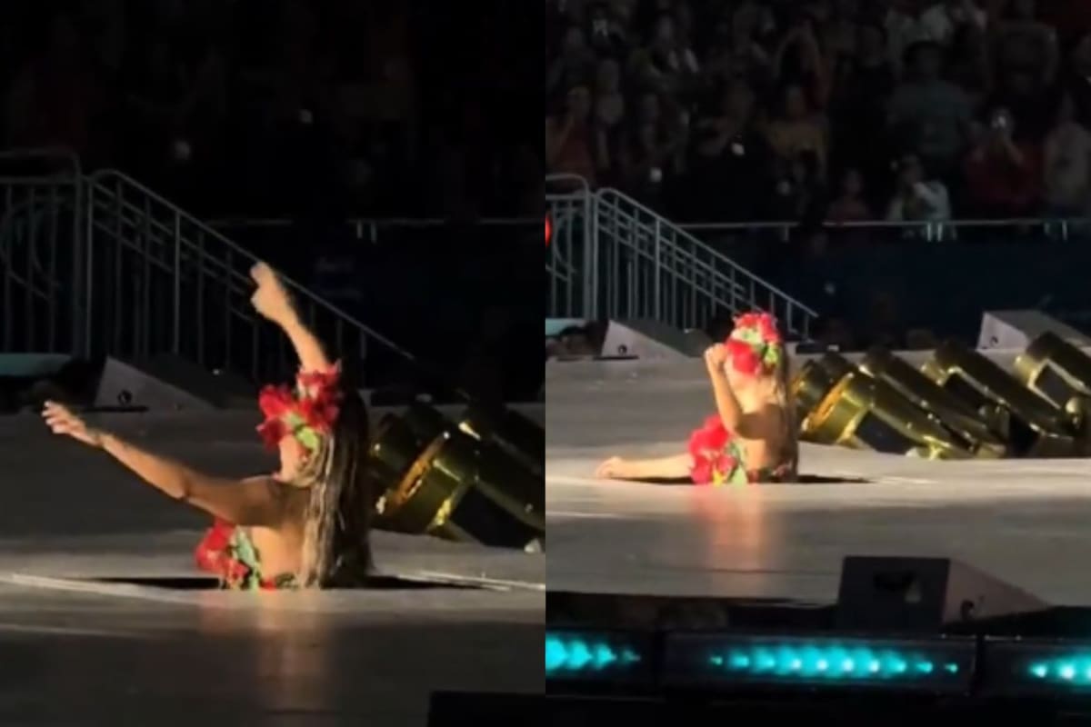 Karol G vivió un incidente durante el arranque de su nueva gira al quedar atrapada en una plataforma del escenario que presentó fallas mientras se dirigía al camerino