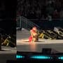 Karol G vivió un incidente durante el arranque de su nueva gira al quedar atrapada en una plataforma del escenario que presentó fallas mientras se dirigía al camerino