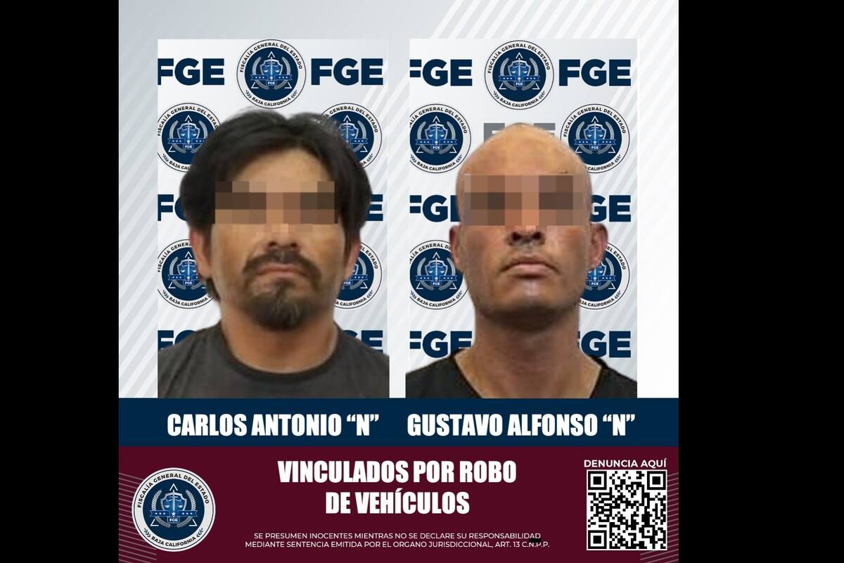 Dos sujetos vinculados a proceso por robo de vehículos
