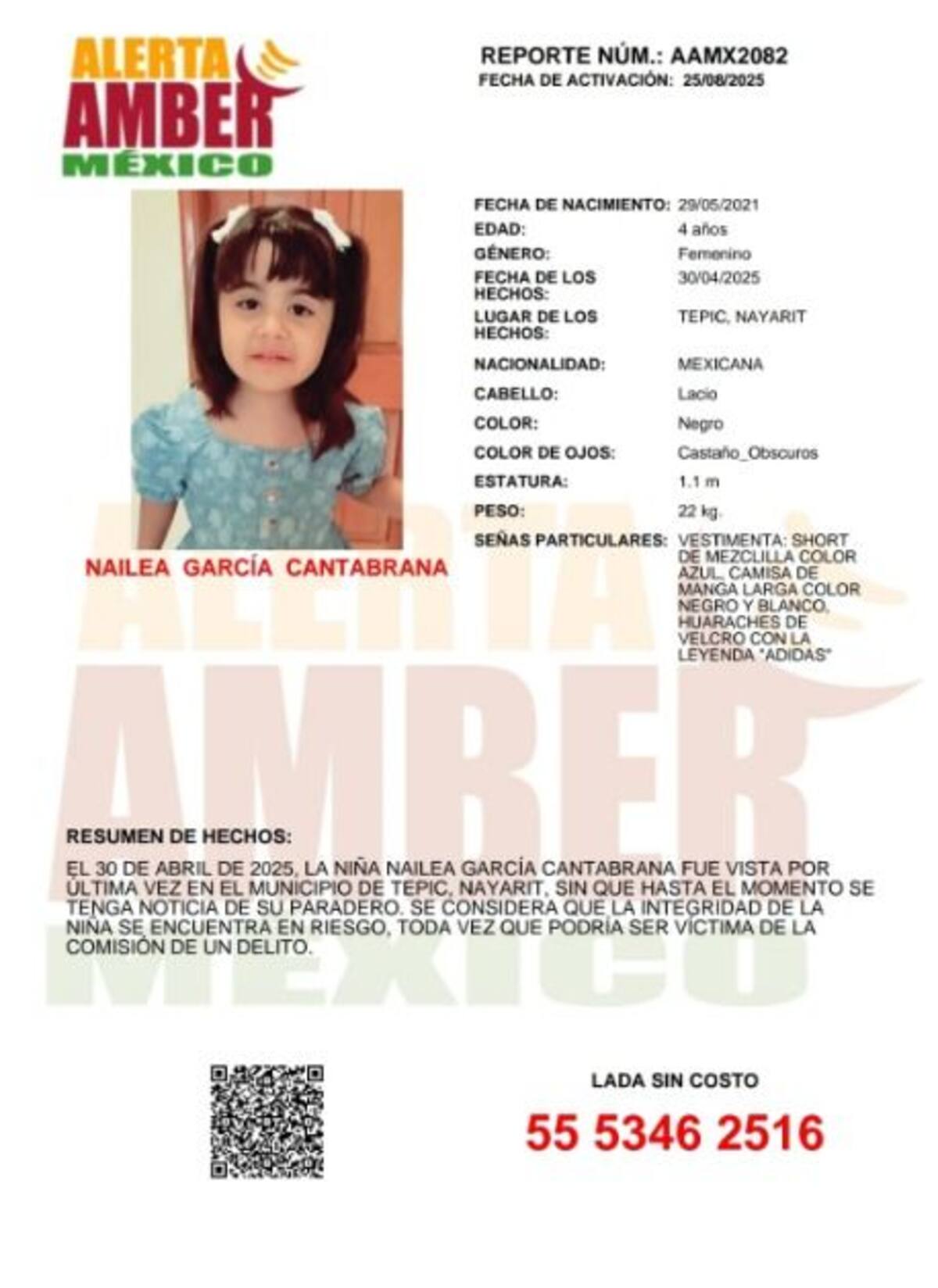 Fue visto por ultima vez el 30 de abril de 2025.